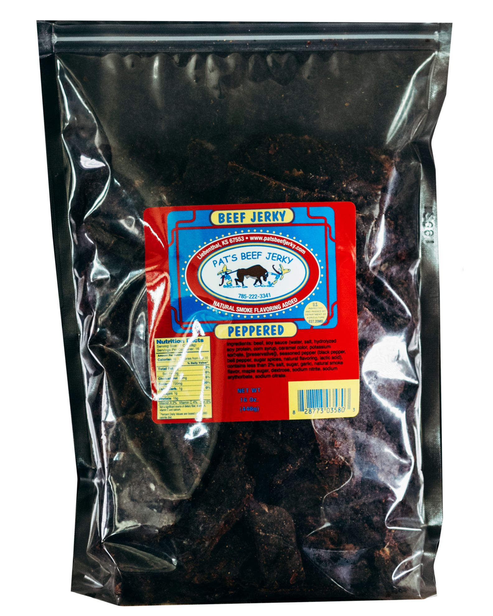 From the Land of Kansas Marketplace. Pat's Beef Jerky